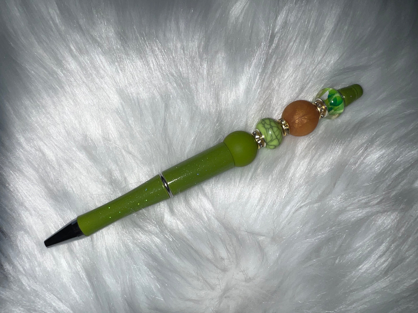 Forest Green Beaded Pen