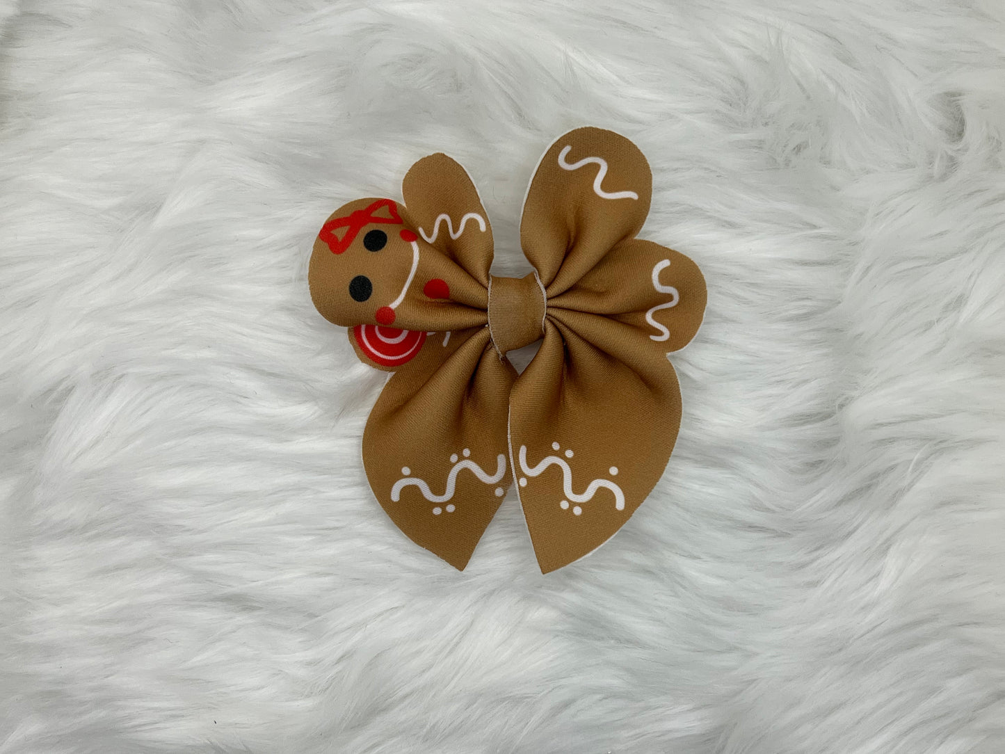 Medium "Gingerbread Man" Hair Bow