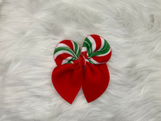 Medium "Candy Cane" Hair Bow