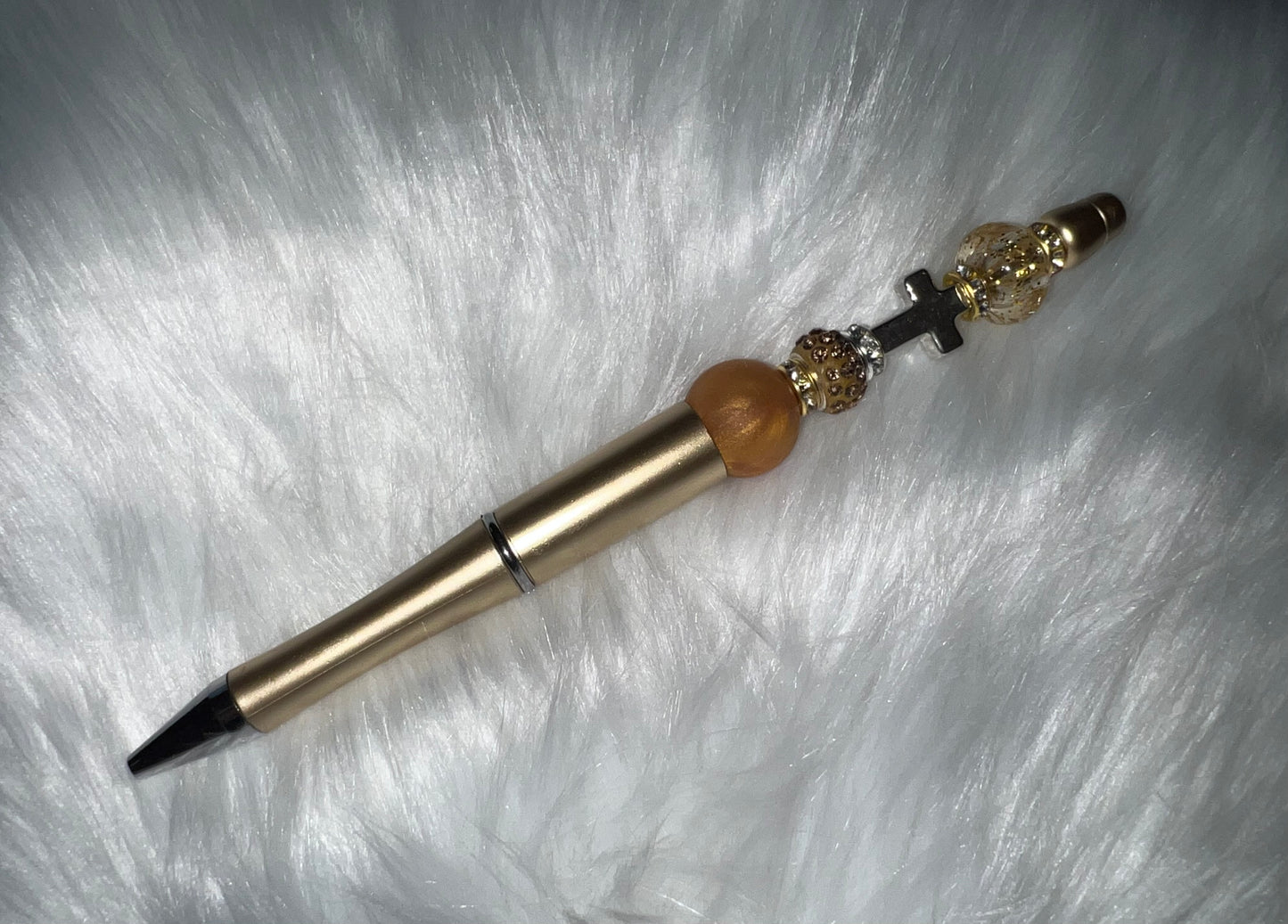 Gold Christian Beaded Pen