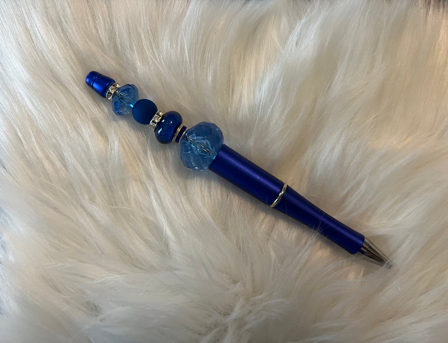 Blue Beaded Pen