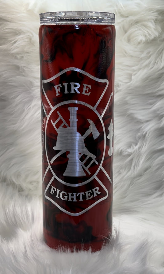 "Fire Fighter" Skinny 30oz Tumbler