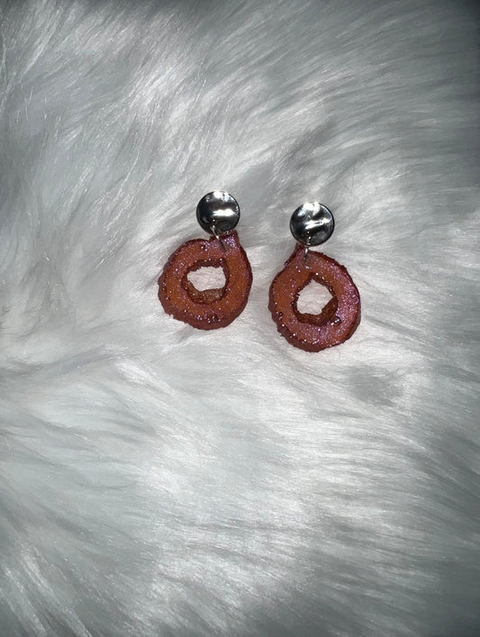 "Pink camouflage Rock" Earrings