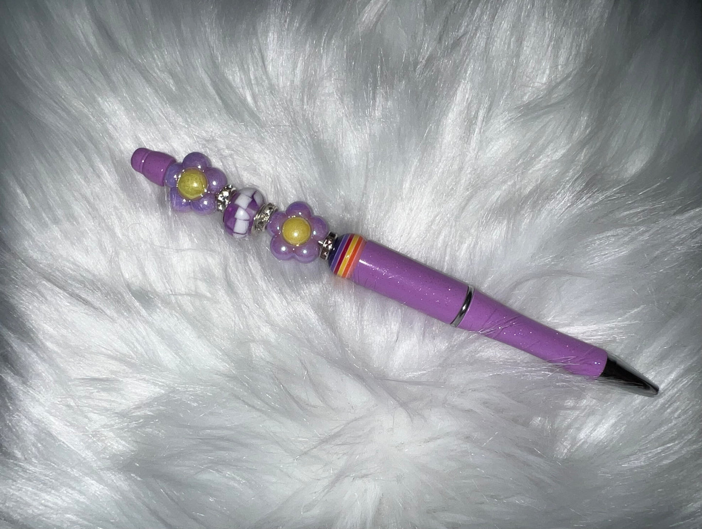 Purple Beaded Pen