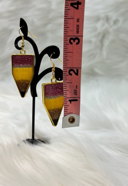 Gold Pencil Earrings