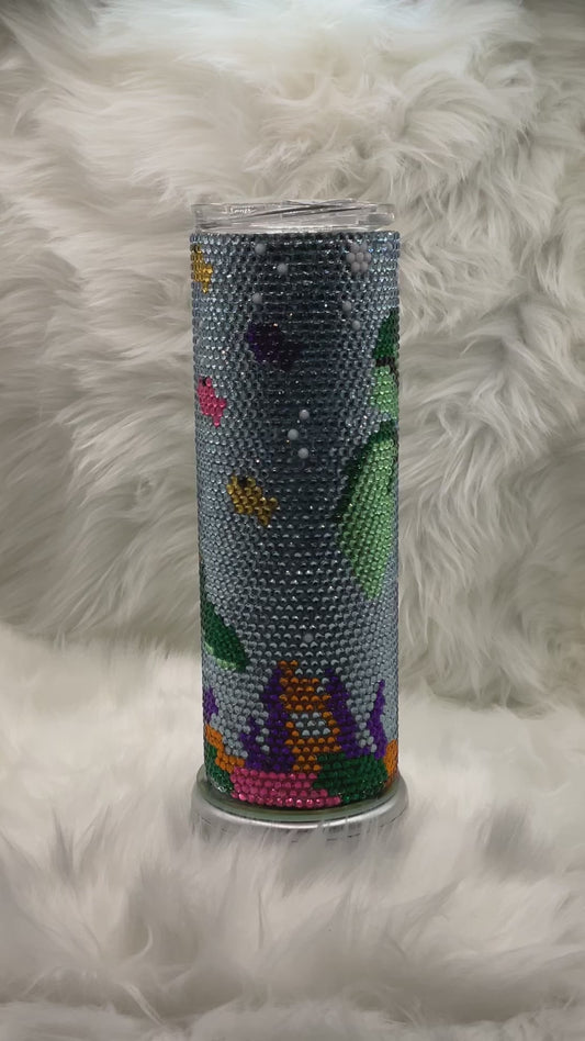 "Happy Turtle" Tumbler with Rhinestones