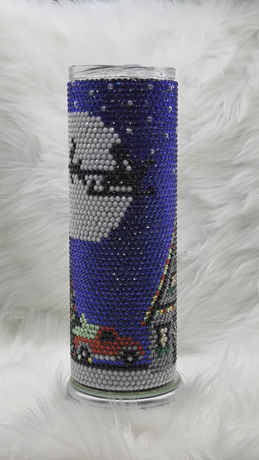 Christmas Rhinestone Tumbler